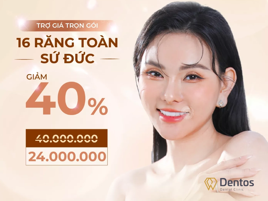 Ưu đãi lớn nhất năm combo 16 răng toàn sứ Đức